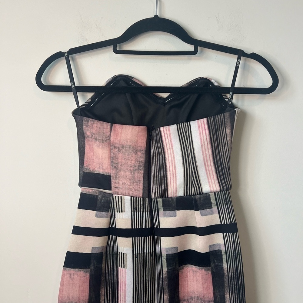 ASOS strapless multicolored midi stretch dress size 2 - Picture 6 of 10